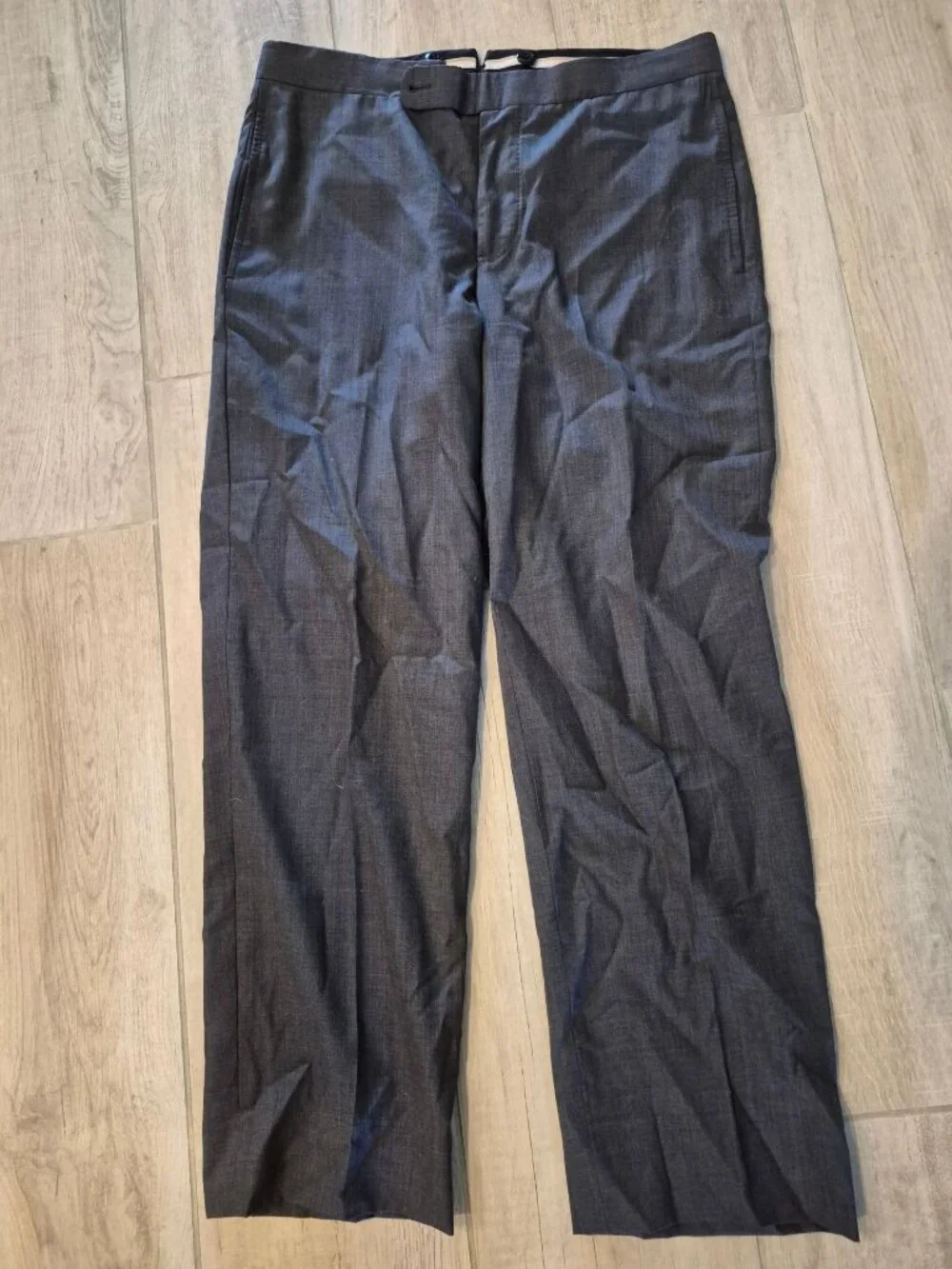 Two-Piece Mens Grey Suit By Holland & Sherry - Tailored Fit Sizes in Description